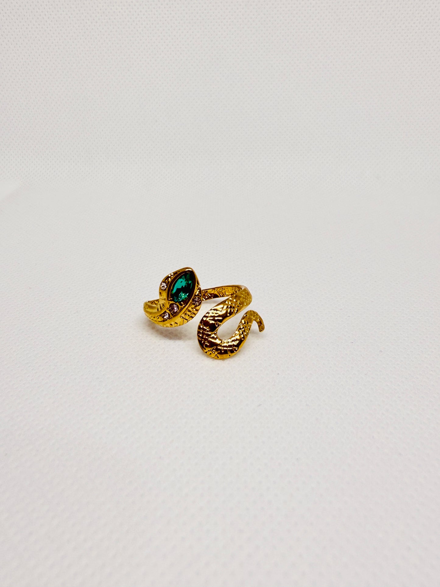 Snake punk style ring