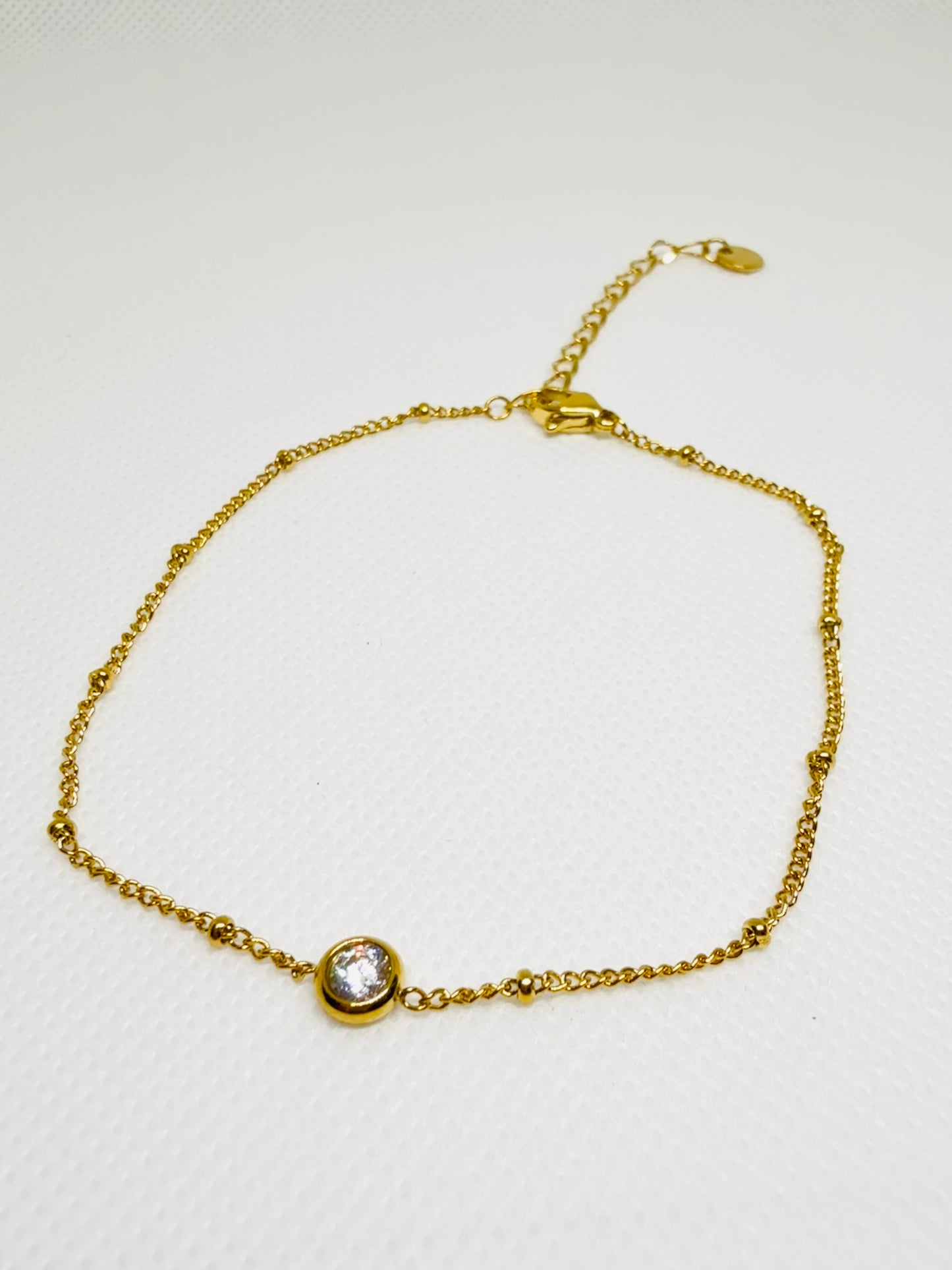 Dainty gold plated anklet