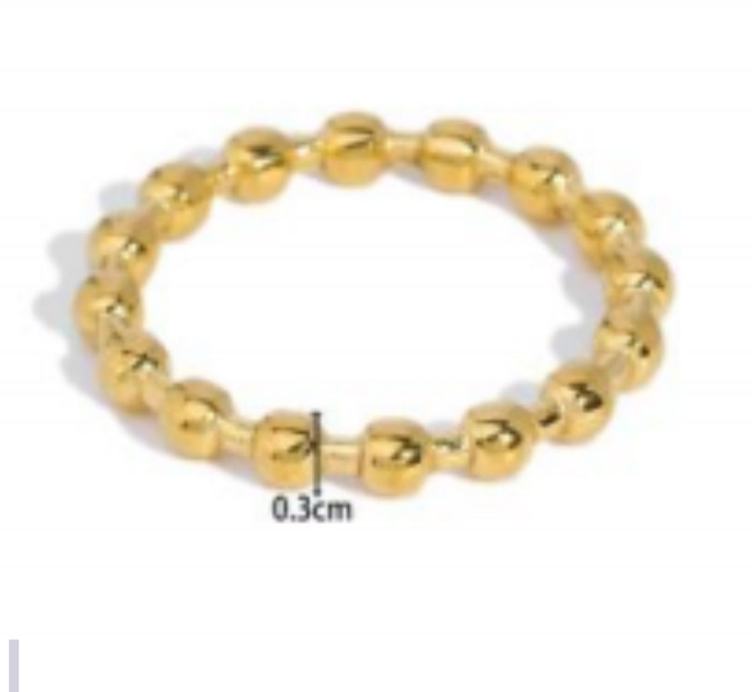 Minimalist bead ring