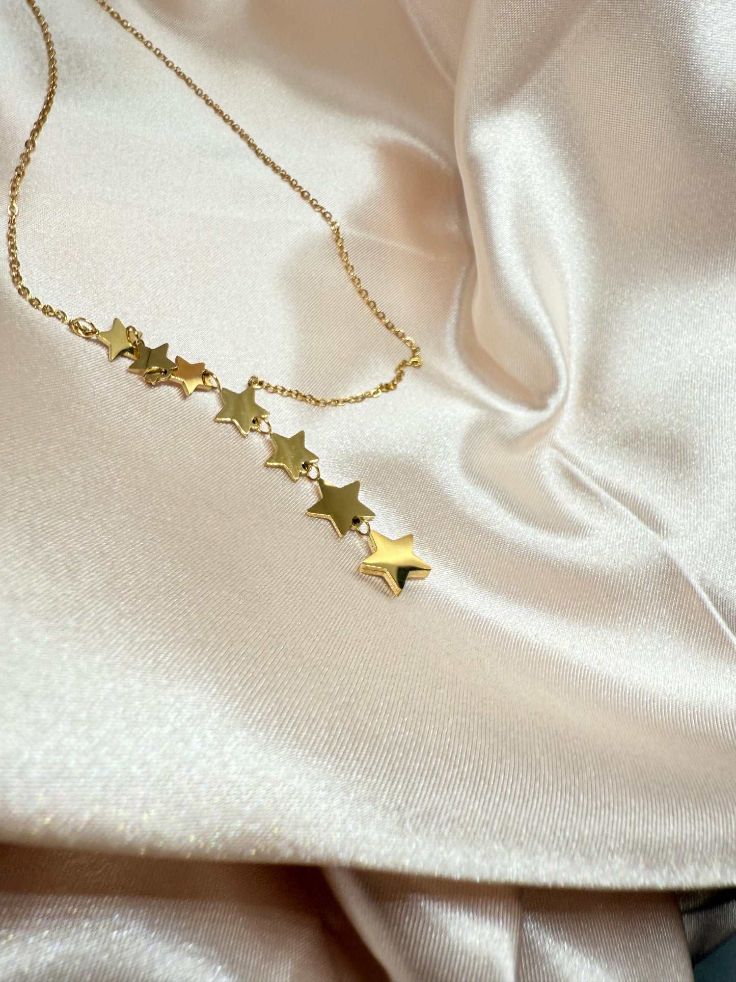 Seven star rhinestone luxury pendant