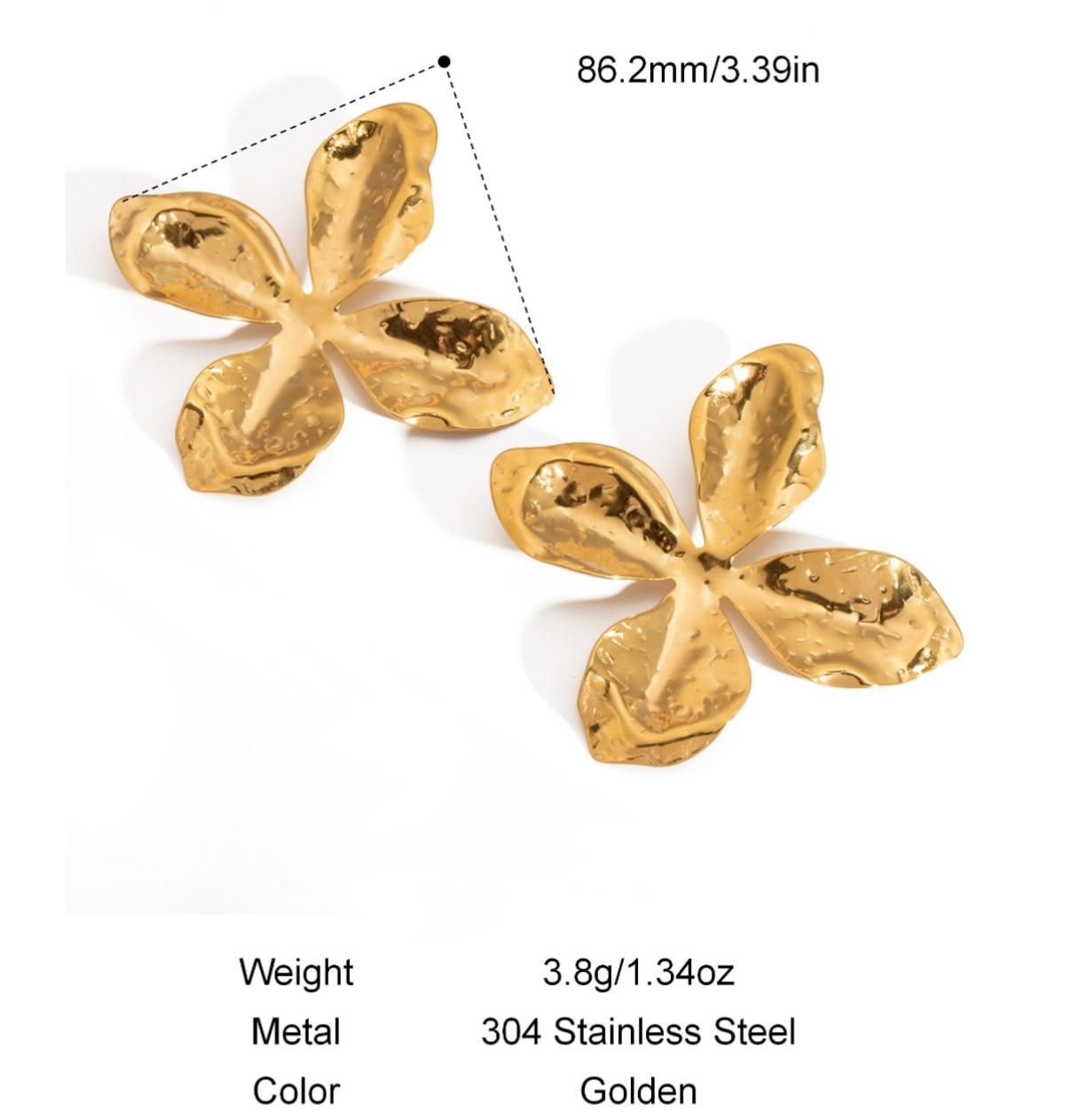 Exaggerated super large flower earrings