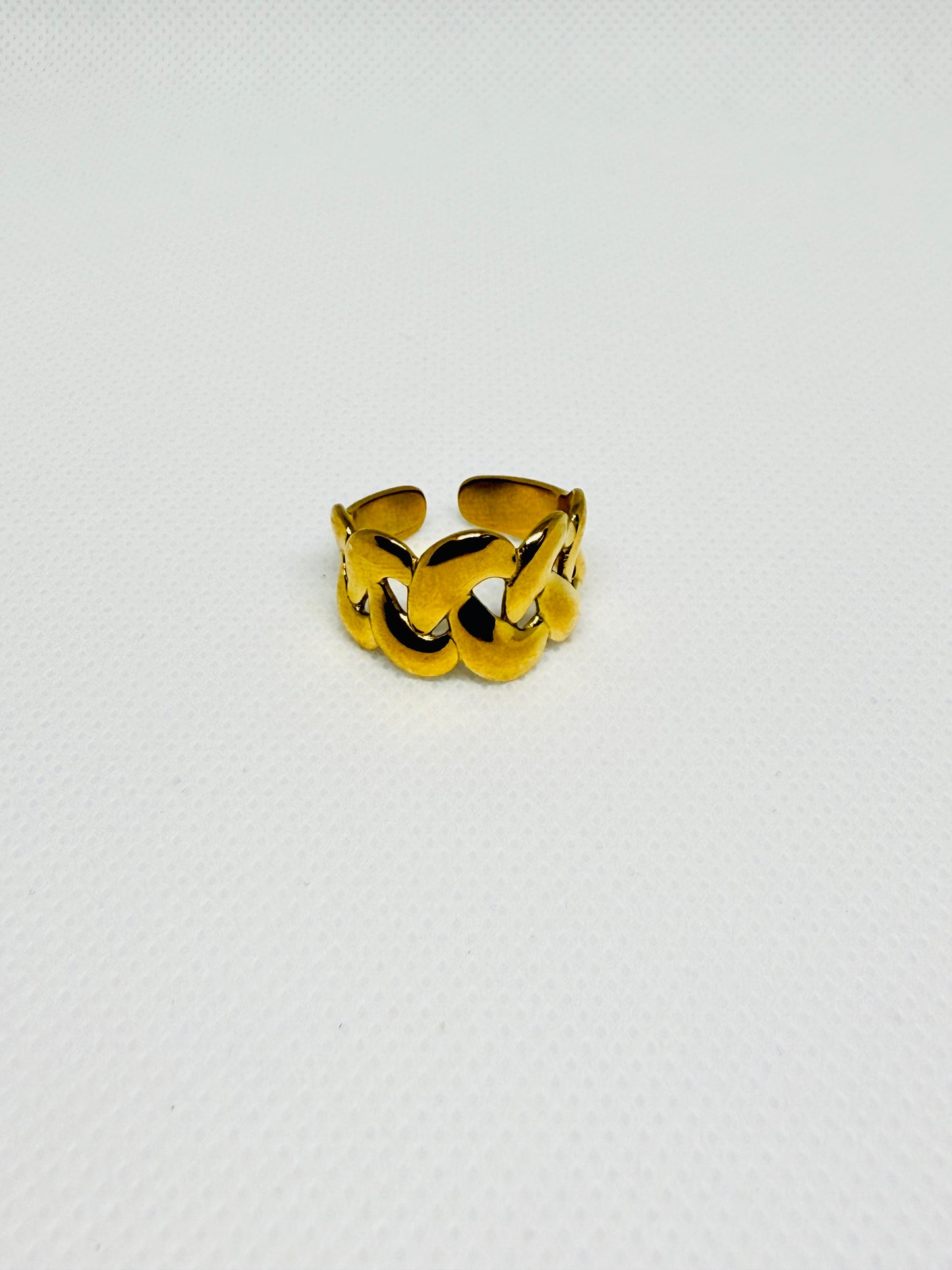 Open cuff twist ring