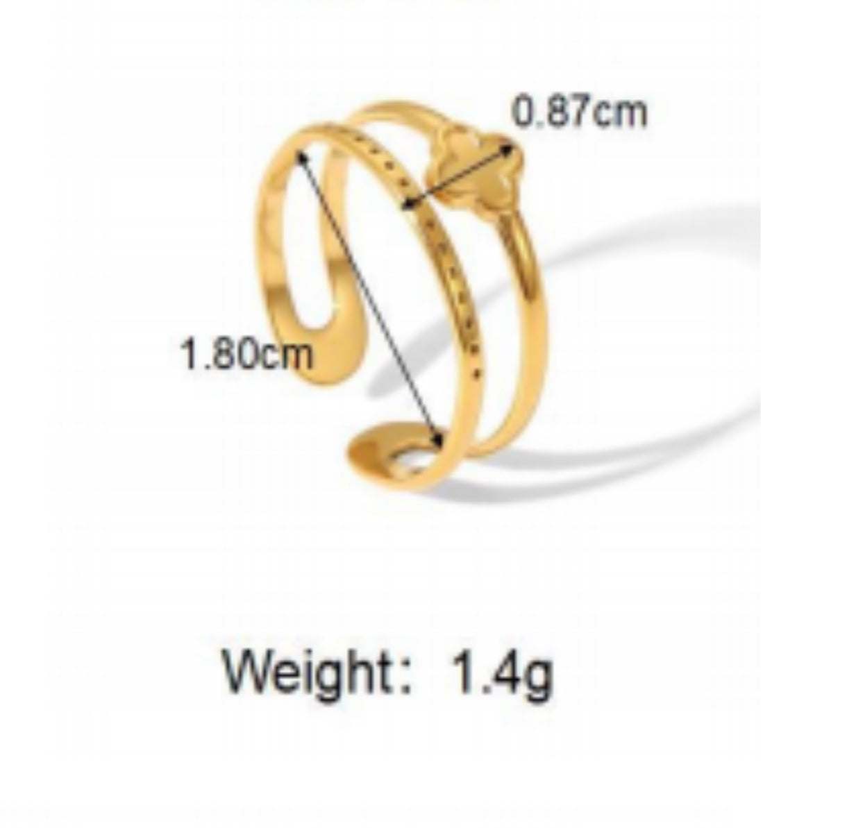 Golden minimalist ring