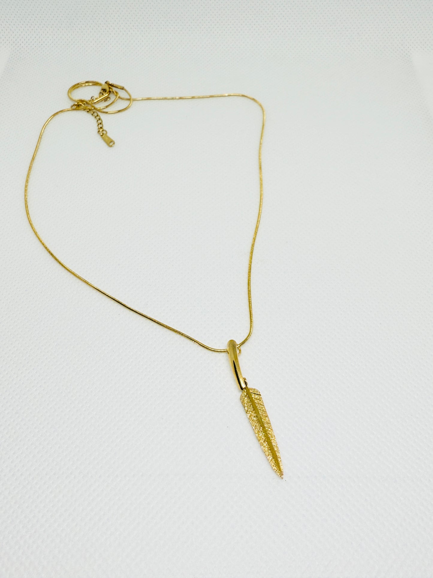 Gold plated leaf pendant