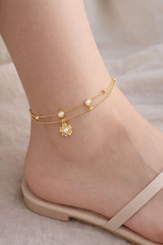 American fashion double layer anklet