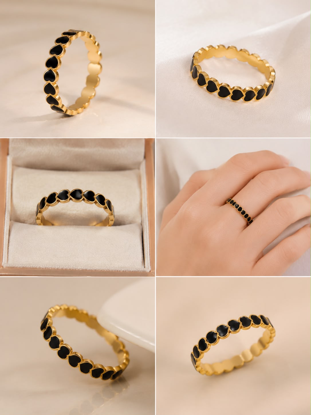 Black Heart  Eternity Ring