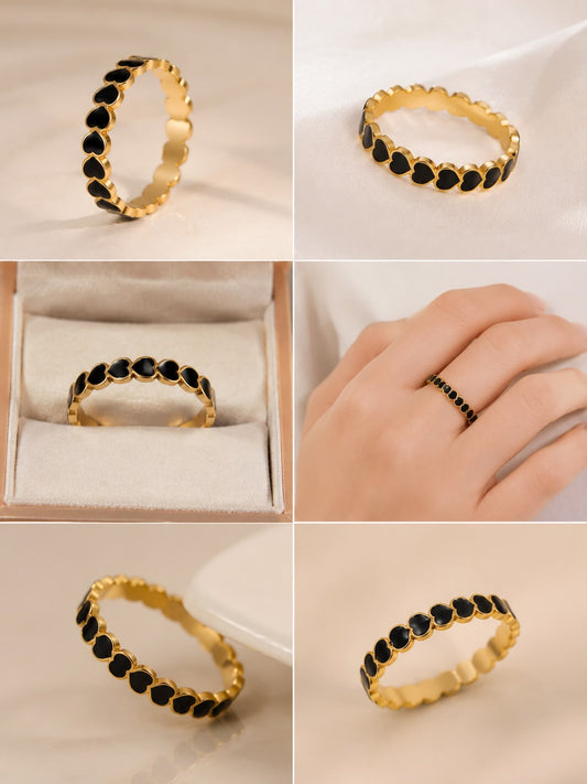 Black Heart  Eternity Ring