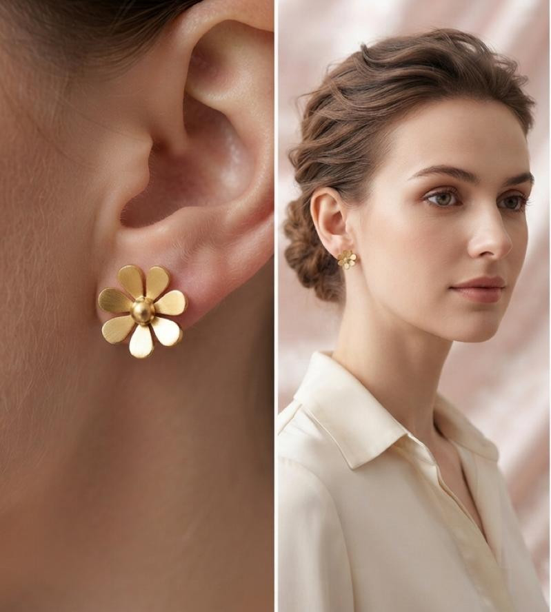Daisy Flower Stud Earrings