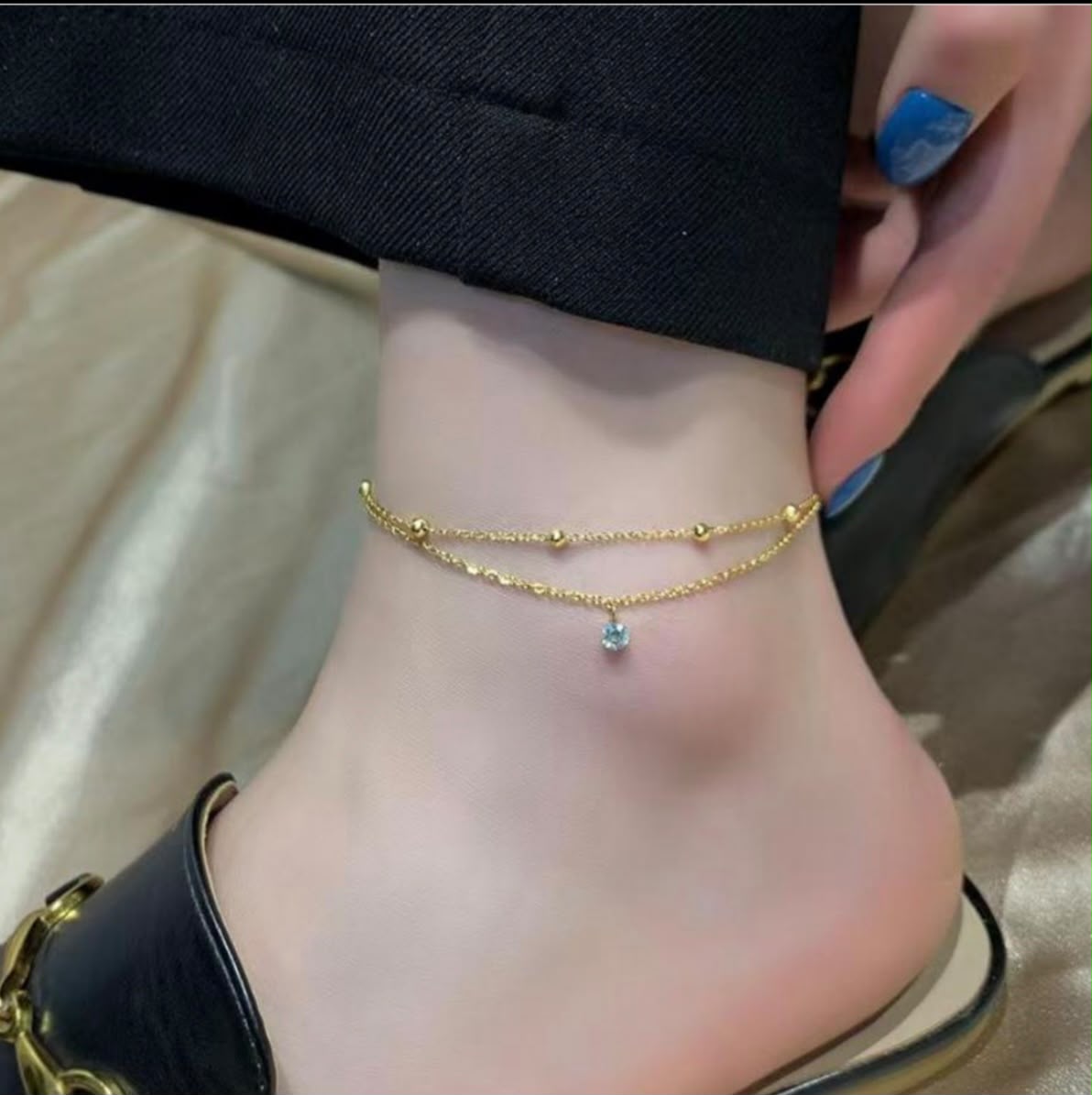 Dainty Double Layer Anklet