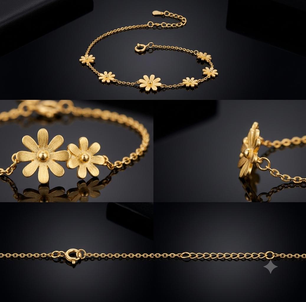 Golden Daisy Charm