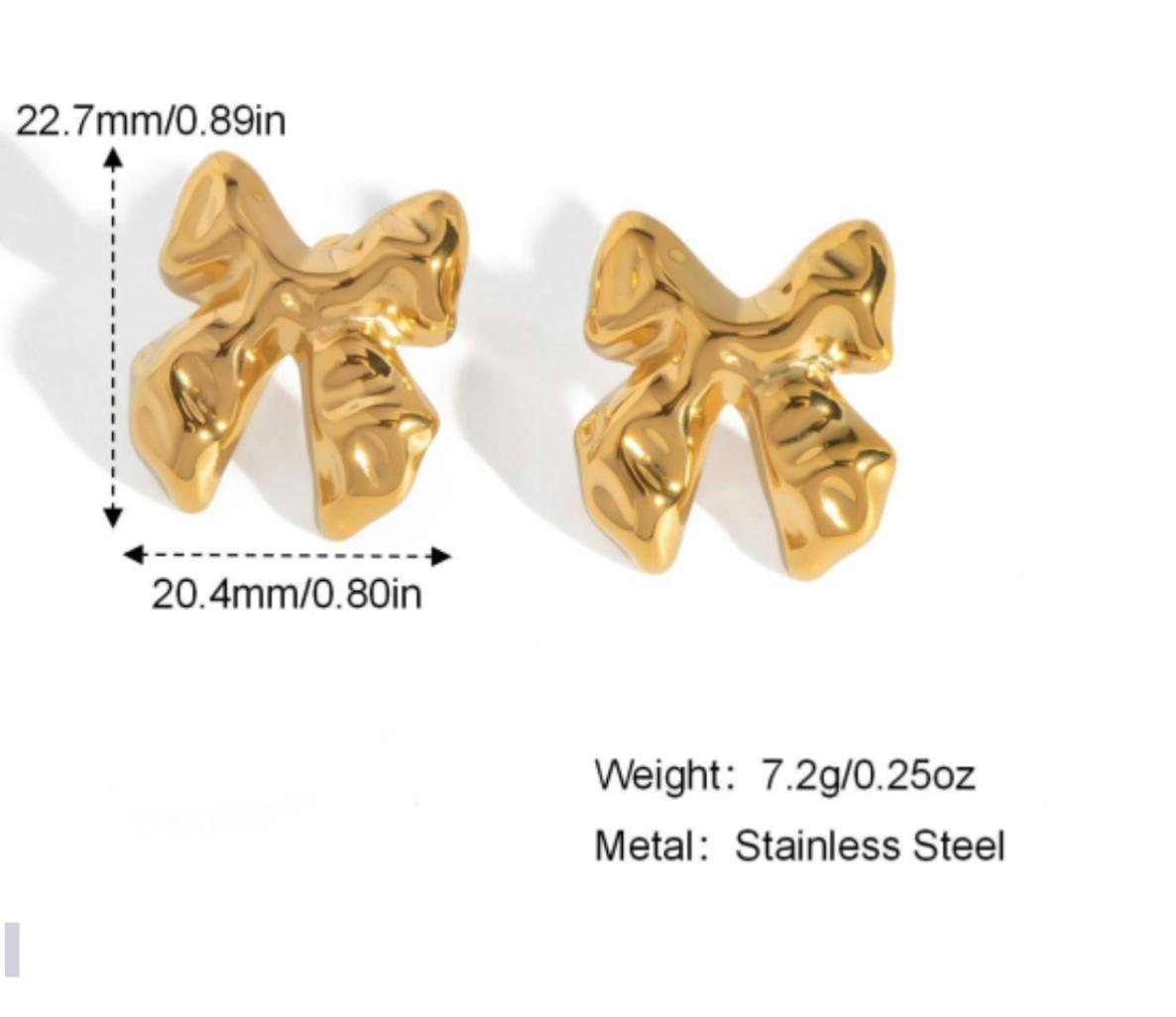 Ribbon bow earring