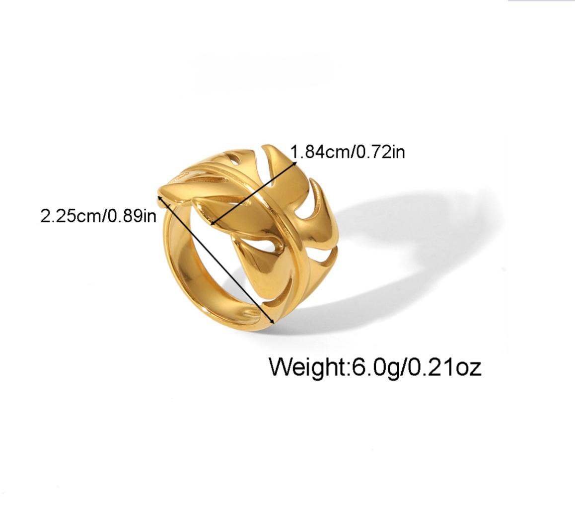 Leaf shape adjustable ring