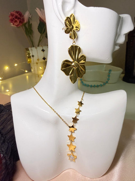 Seven star rhinestone luxury pendant